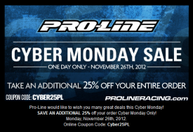 Cyber Monday Sale at Pro-Line Racing