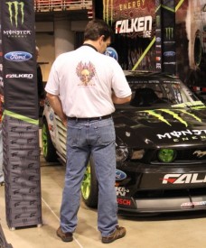 Cubby at Auto Show Monster Energy Mustang