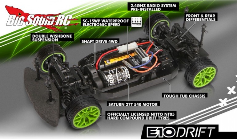 hpi e10 drift rc car