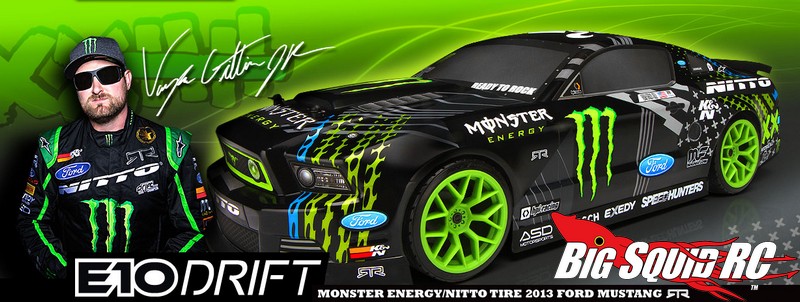 HPI E10 Drift Vaughn Gittin Jr. Monster Energy Nitto Tire Ford
