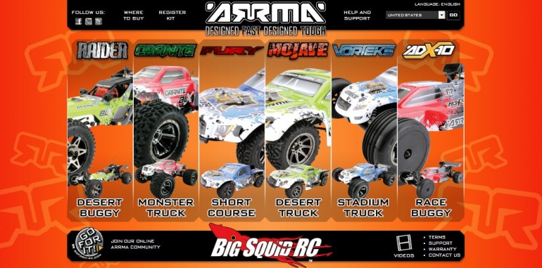 New ARRMA Website BLX Brushless