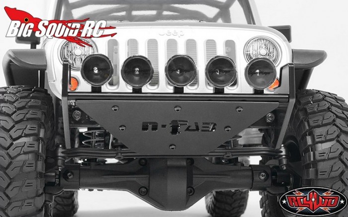 INTEGY CNC Machined Rear Bumper For Axial SCX-10 Crawler – Realistic Scale Model Part, Black, W/ 43mm Mount - View #6