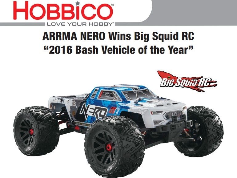 ARRMA Nero 2016 Big Squid Bash Vehicle Of The Year