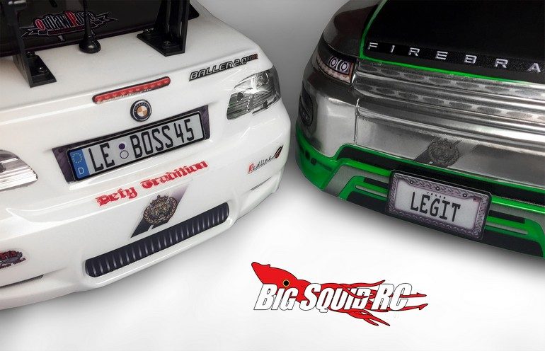 FireBrand RC License Plate Decals