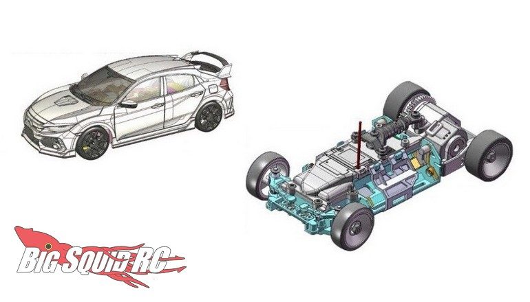 Kyosho Mini-z Civic Type R MRO3 EVO chassis