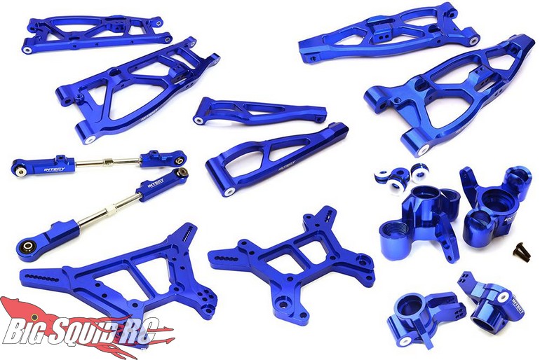 Aluminum Shocks Absorbers Assembled All Metal for Arrma 1/8 Kraton Notorious Outcast 6S BLX Upgrades Parts Navy Blue Replace ARA330621 ARA330622 Set of 4 Front & Rear 
