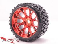 Sweep Racing RC Belted Monster Truck Tires Chrome Wheels