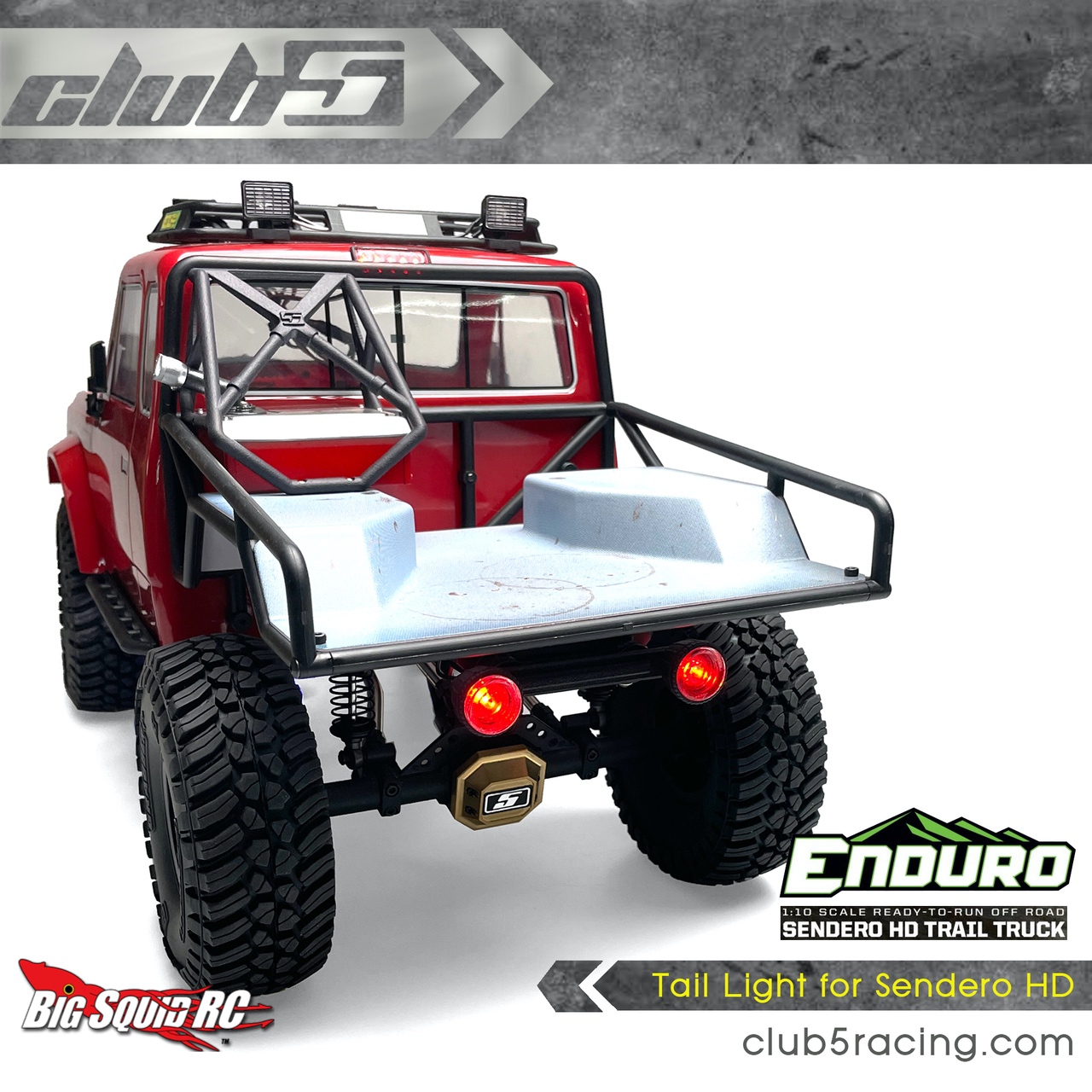 Club 5 Racing 3rd Brake Light For Element RC Enduro Sendero – 1/10 Scale Crawler
