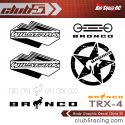 Club 5 Racing Traxxas TRX-4 2021 Ford Bronco Decals Set - Black - 4