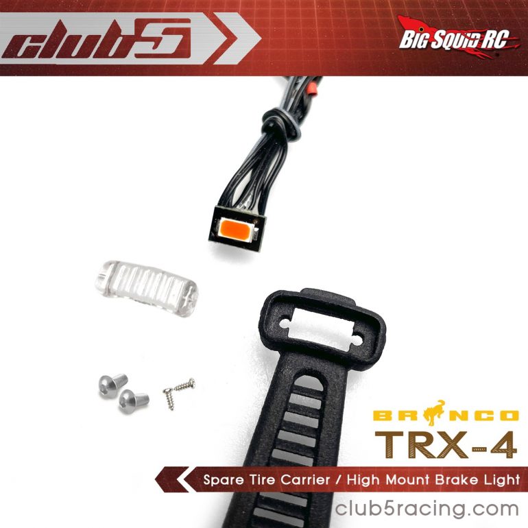 Club 5 Racing Traxxas TRX-4 2021 Bronco Spare Tire Carrier and Third Brake Light - 5