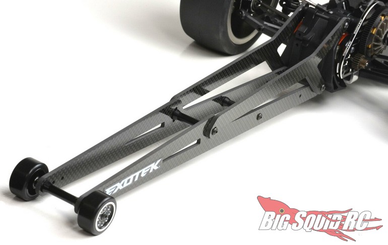 Exotek Extra Long Adjustable Carbon Fiber Wheelie Bar Losi 22S