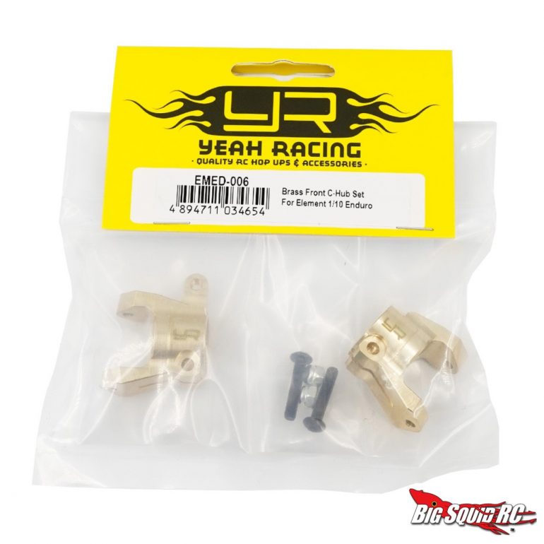 Yeah Racing Brass Front C-Hub Set - Element RC Enduro - Packaged