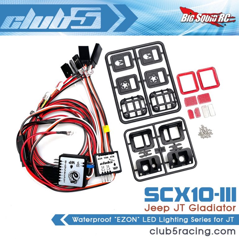 Club 5 Racing EZON LED Lighting Kit for the Axial SCX10 III Jeep Gladiator