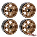 Treal 6-spoke Aluminum Beadlock Wheels - Bronze