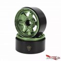 Treal 6-spoke Aluminum Beadlock Wheels - Green