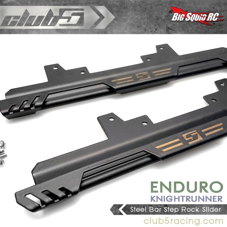 Club 5 Racing Steel Bar Step Rock Slider for the Element RC Knightrunner