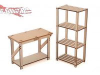 RC4WD 10th Scale Wood Garage Shelves Work Bench Set