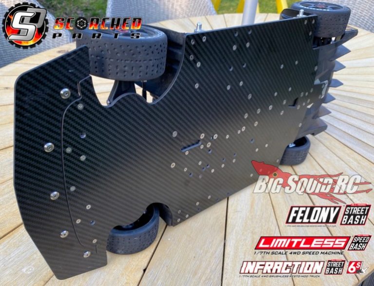 Scorched Parts RC ARRMA Carbon Fiber GT Width, Full Length Chassis