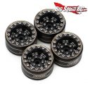 Injora Black Brass Beadlock Wheels - Full Set