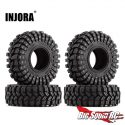 Injora 1.0" 62x22mm Super-soft All-Terrain Tires for 1/18-scale R/C Crawlers