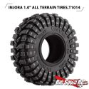 Injora 1.0" 62x22mm Super-soft All-Terrain Tires for 1/18-scale R/C Crawlers