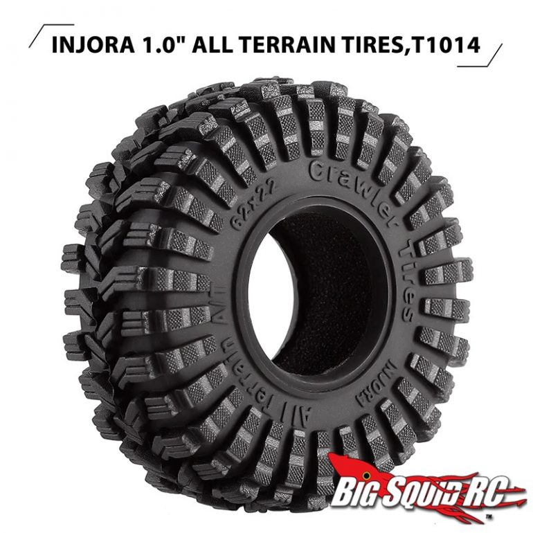Injora 1.0" 62x22mm Supersoft AllTerrain Tires for 1/18scale R/C