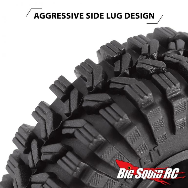 Injora 1.0" 62x22mm Super-soft All-Terrain Tires for 1/18-scale R/C Crawlers