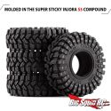 Injora 1.0" 62x22mm Super-soft All-Terrain Tires for 1/18-scale R/C Crawlers