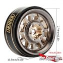 Injora 1.0 Plus Brass Beadlock Wheels - 12-spoke