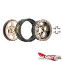 Injora 1.0 Plus Brass Beadlock Wheels - 6-spoke