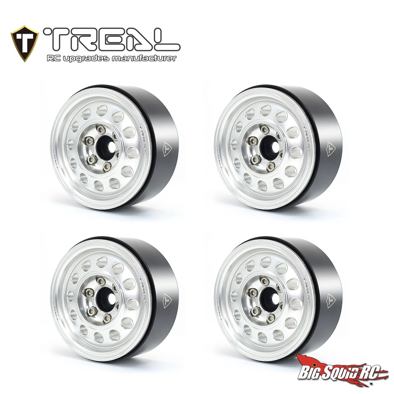 thumbnail image 2 of MOHERO 4Pcs 1.9 Inch Beadlock Wheels For Axial SCX10 III & TRX4 RC Crawler Cars - Titanium 2 of 14