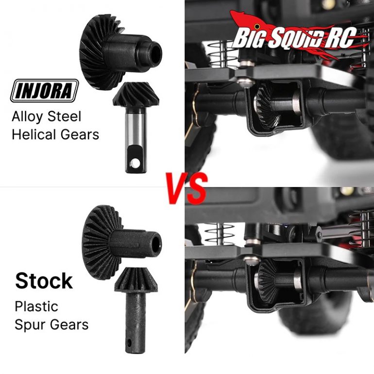 Injora Standard, Overdrive, and Underdrive Steel Helical Gears for the