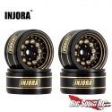 Injora 1-inch 39g Black Brass Wheels