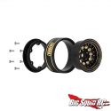 Injora 1-inch 39g Black Brass Wheels