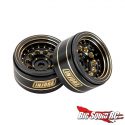 Injora 1-inch 39g Black Brass Wheels