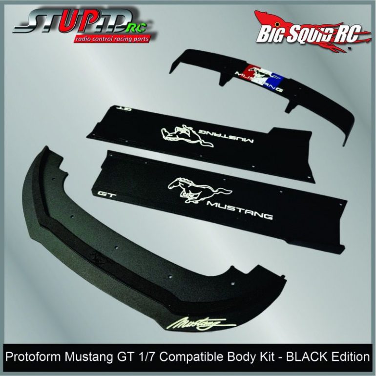 StupidRC Black Aluminum Body Kit for PROTOform Mustang GT