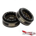 Injora Black Brass 1-0 Plus Beadlock Wheels