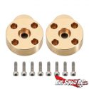 Injora Brass Front and Rear Outer Portal Housing Covers for the FMS FCX24 and FCX18