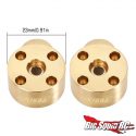 Injora Brass Rear Outer Portal Housing Covers for the FMS FCX24 and FCX18