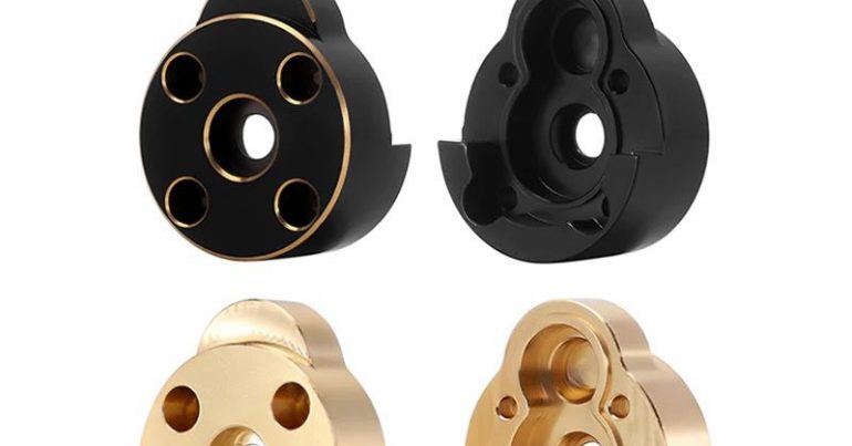 Carter Essieu Externe Laiton Noir 23g – Upgrade CNC Pour FMS FCX24 / FCX18 – 1/24 1/18 RC Crawler
