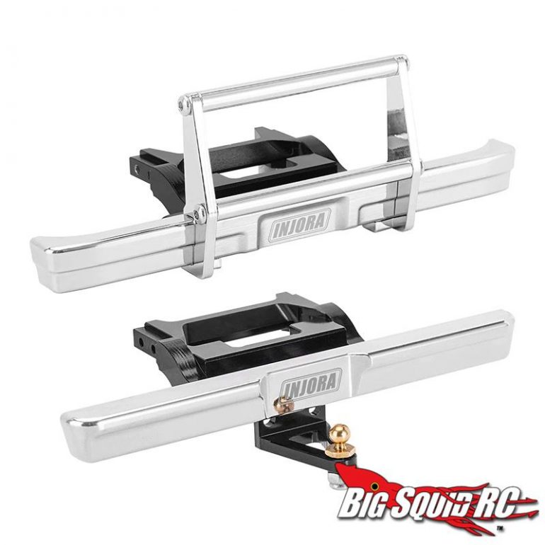 Injora Aluminum Front and Rear Bumpers for the TRX-4M Chevy K10 High Trail