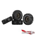 Injora Swamp Claw 1.3 M-T Tires with Brass Wheels