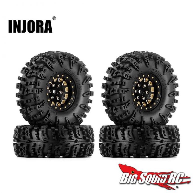 Injora Swamp Claw 1.3 M-T Tires with Brass Wheels