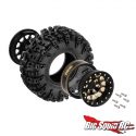 Injora Swamp Claw 1.3 M-T Tires with Brass Wheels