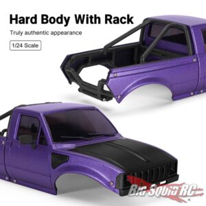 Pare-chocs Avant Et Support Arrière Aluminium Pour Axial SCX24 Gladiator/Power Wagon – Modèle 1/24 – Noir