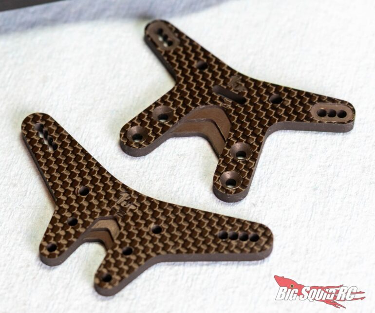 1up Racing Carbon Fiber -2mm Shock Towers Associated B7