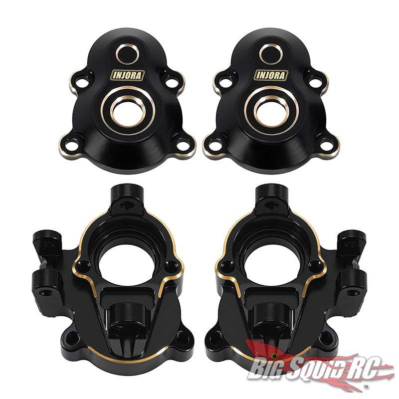 Injora Brass Steering Knuckles and Portal Covers for Brushless
