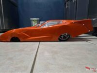 Shark RC Bodies Outlaw Black Widow 2 Clear Drag Body