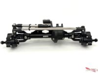 from our popular XP10! The REEFS XP199 Axle delivers up to an incredible 60° of steering angle for exceptional maneuverability. High-clearance C-hubs and a low-profile differential cover to maximize ground clearance, giving you the confidence to tackle demanding terrain. Built for strength from the inside out, the fully assembled axles feature precision-machined, hardened steel gears, spools, and shafts throughout. From the robust 6 mm portal stub shafts to every internal component, the XP199 Portal Axles are engineered to withstand today’s highest-torque applications while delivering the durability and performance serious builders expect. Housing: Black Anodized Machined Aluminum Gears: Machined, Hardened Steel Throughout Steering Angle: Up to 60∘ Axle Shafts: Machined, Hardened Steel, 5mm Pinned Universals: Machined, Hardened Steel C-Hubs: Machined Aluminum with 0∘, 10∘, and 20∘ Caster Adjustment Knuckles & Front Portal Covers: Machined Aluminum Servo Mount: BTA (Behind the Axle) with Skid Plate Spools: Machined, Hardened Steel, Keyed Portal Stub Shafts: 6mm with M5 Threads TECHNICAL SPECS: Ring and Pinion: 8T/30T Portal Gears: 18T/31T Hex to Hex width: 199mm. Servo on Axle mounting. Shims included for use between the Center driveshaft and housing