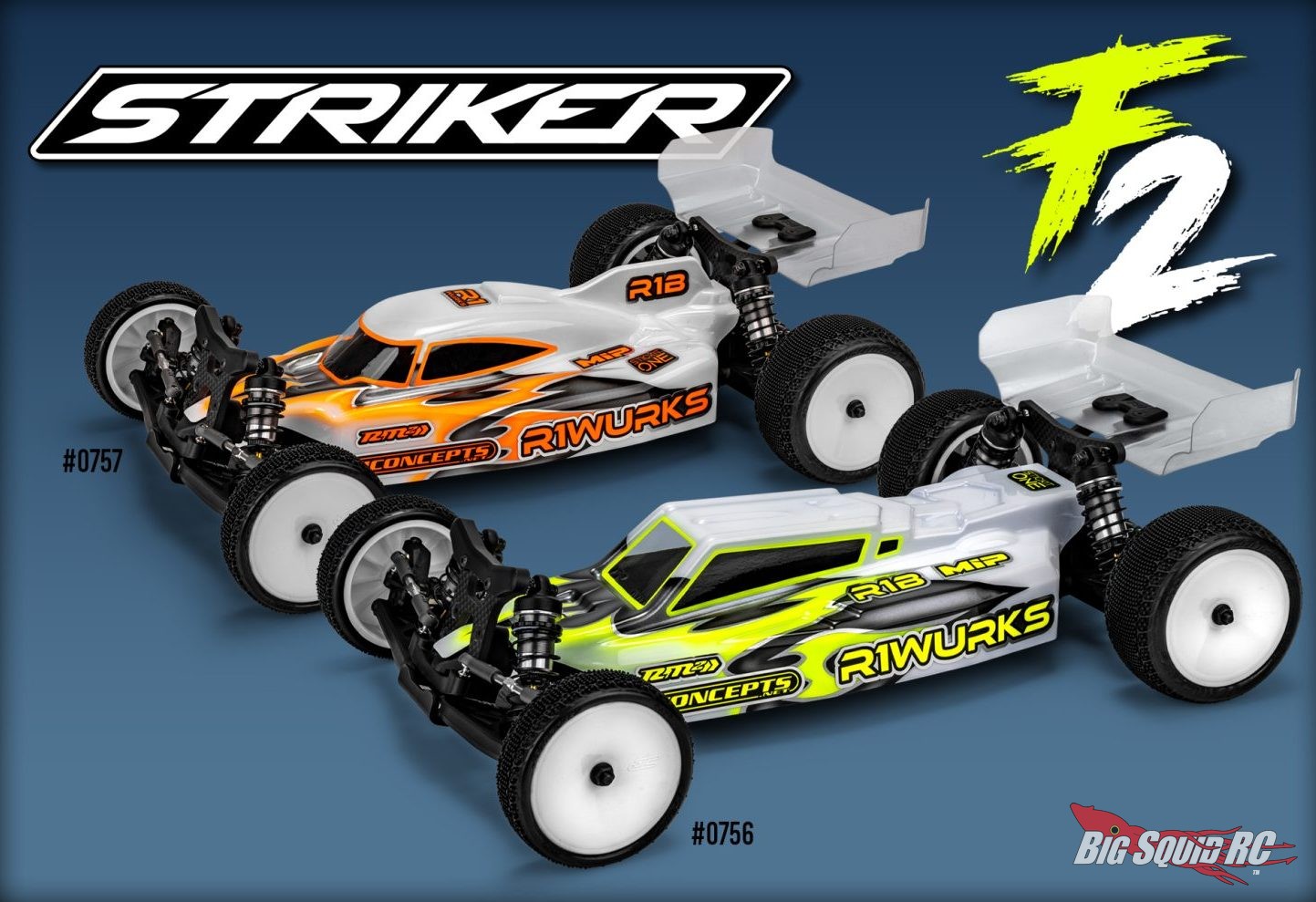 JConcepts F2 et Striker : deux carrosseries pour le R1 Wurks R1B Mark 1